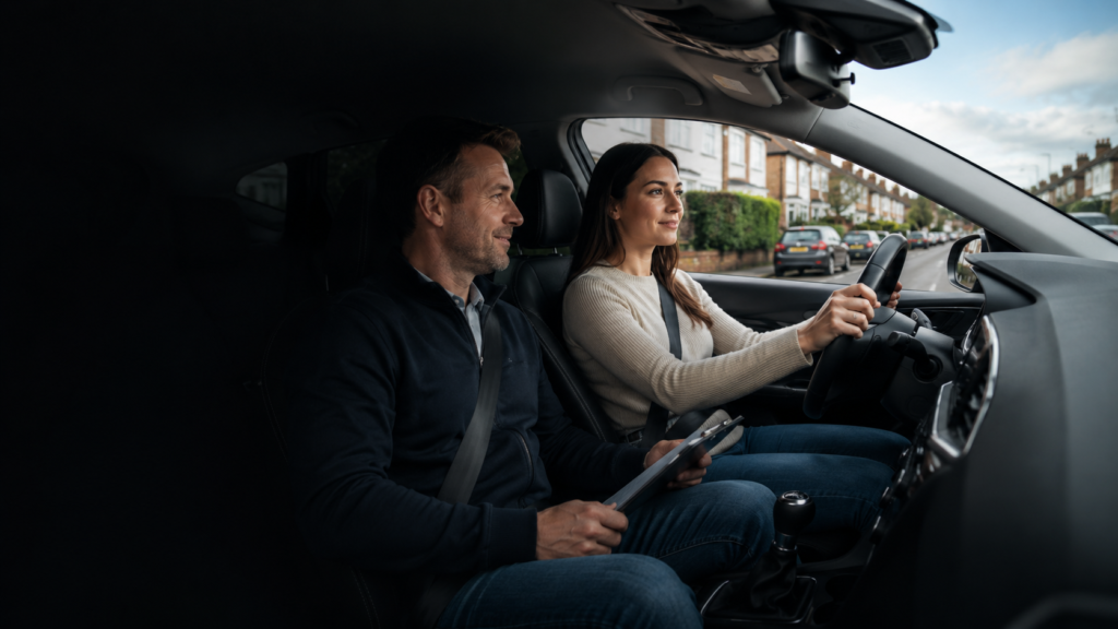 Learner having a lesson with a Tamworth driving school instructor