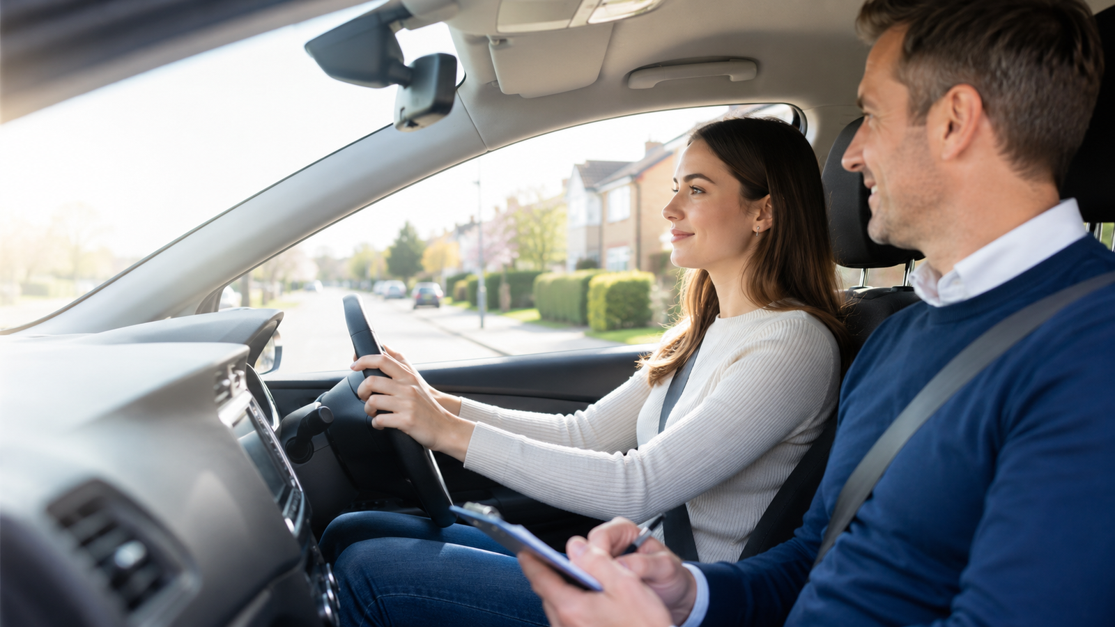 Learner taking professional driving lessons in Tamworth