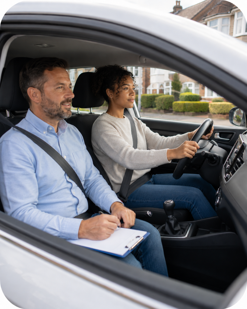 Driving instructor teaching a learner in Tamworth
