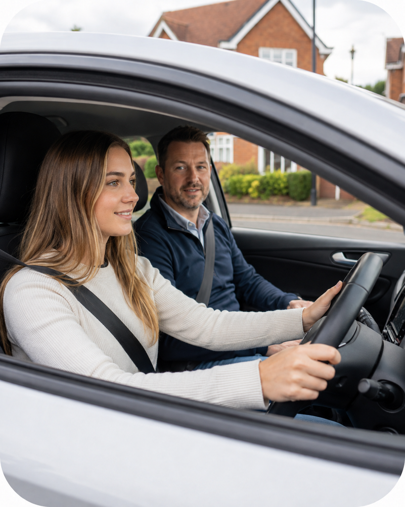 Learner driver practising on roads around Tamworth