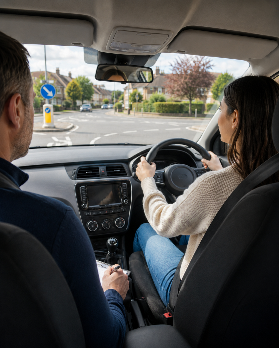 Learner discussing progress with a driving instructor after a manual lesson in Tamworth