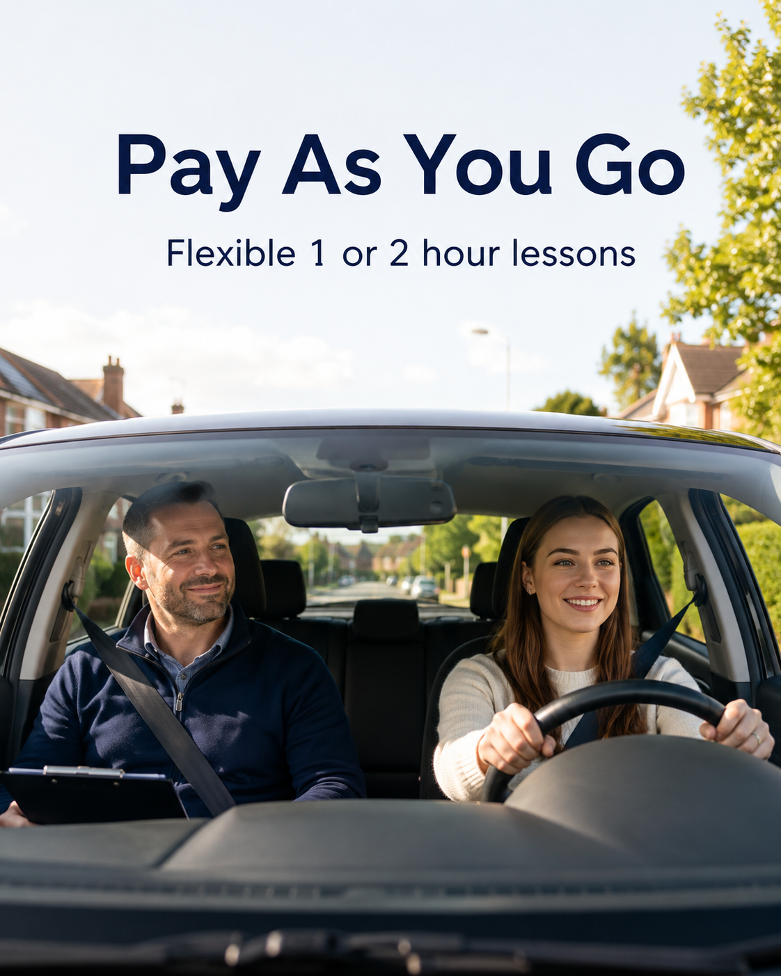 Learner taking a flexible driving lesson